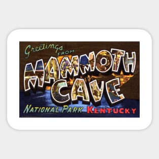 Greetings from Mammoth Cave National Park, Kentucky - Vintage Large Letter Postcard Sticker